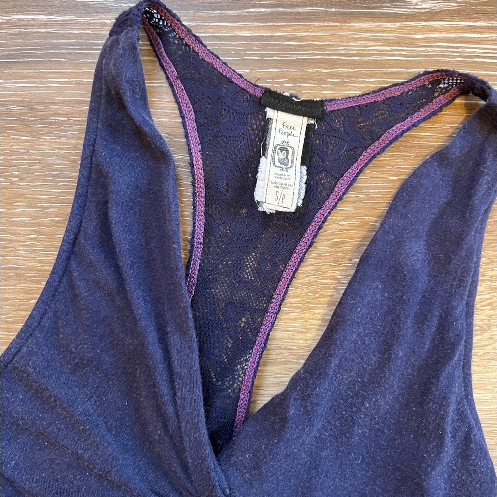 Free People‎ sz S/P racer back summer top - Picture 3 of 5